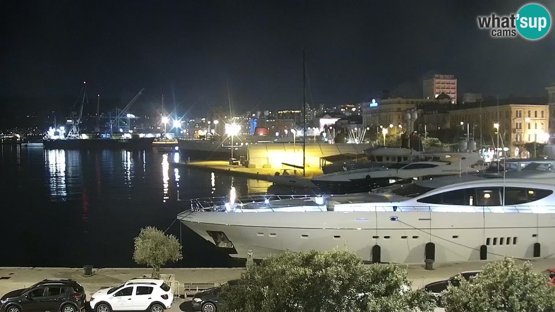 La Riva y Marina en Rijeka – Webcam en vivo Croacia