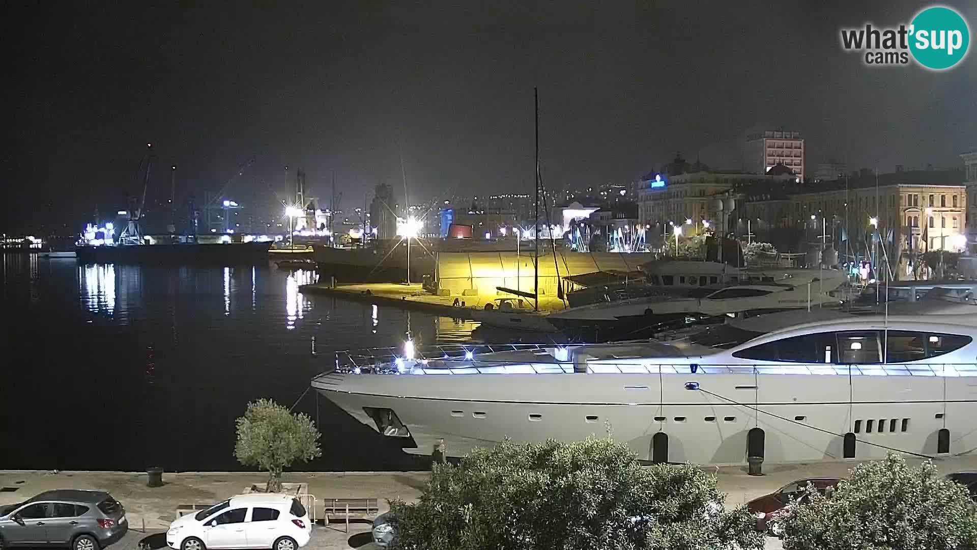 The Riva and Marina in Rijeka  – Live Webcam Croatia