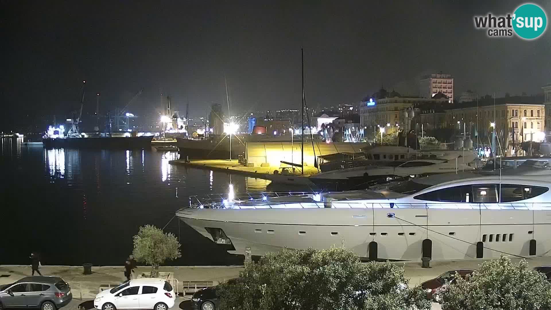 La Riva y Marina en Rijeka – Webcam en vivo Croacia