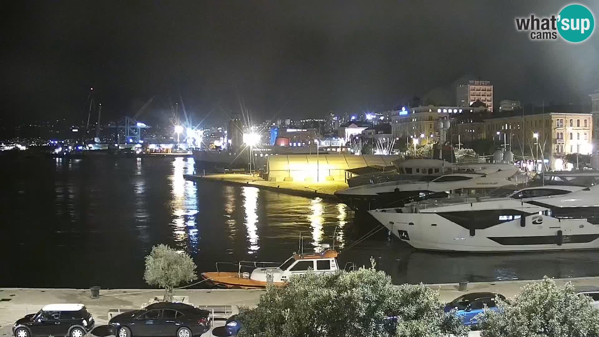 Die Riva und Marina in Rijeka – Live Webcam Kroatien