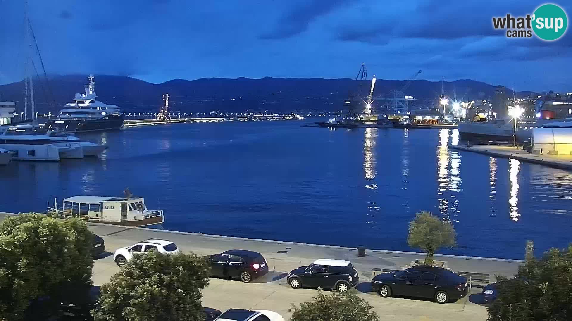 Die Riva und Marina in Rijeka – Live Webcam Kroatien