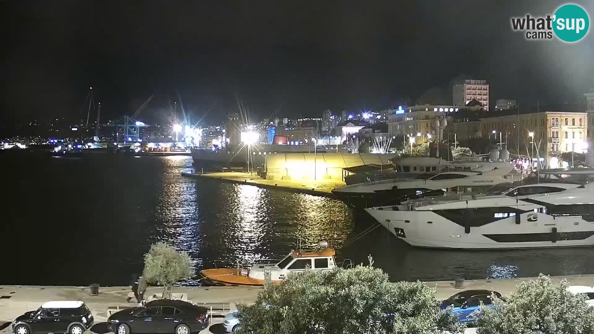 Die Riva und Marina in Rijeka – Live Webcam Kroatien