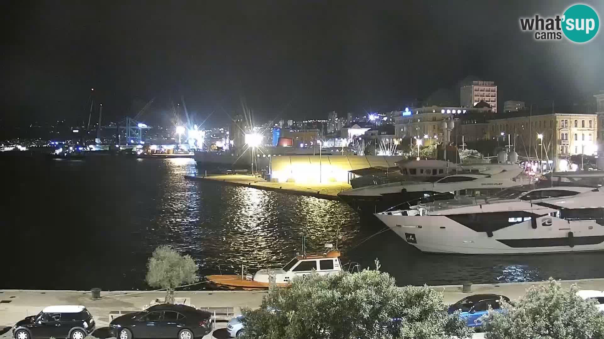 Die Riva und Marina in Rijeka – Live Webcam Kroatien