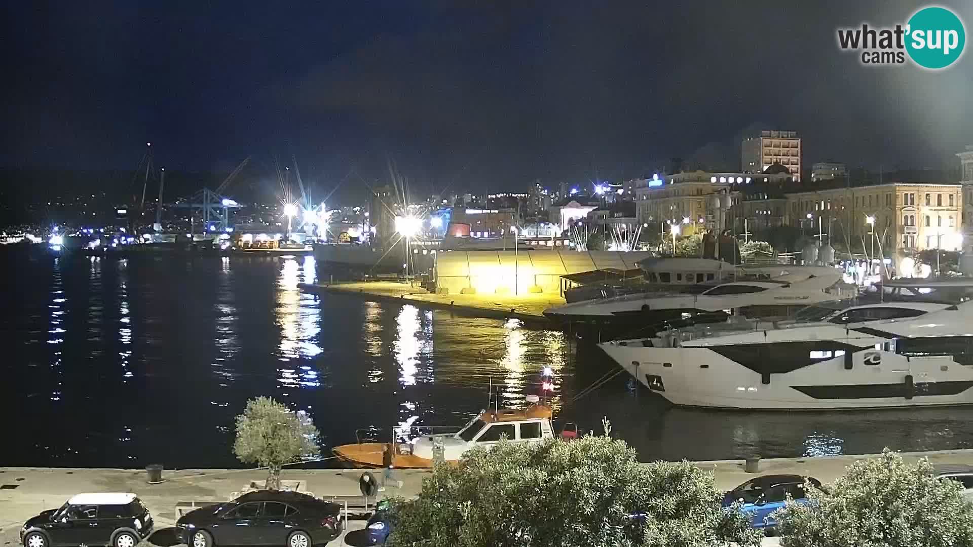 La Riva e la Marina a Rijeka (Fiume) – Live Webcam Croazia