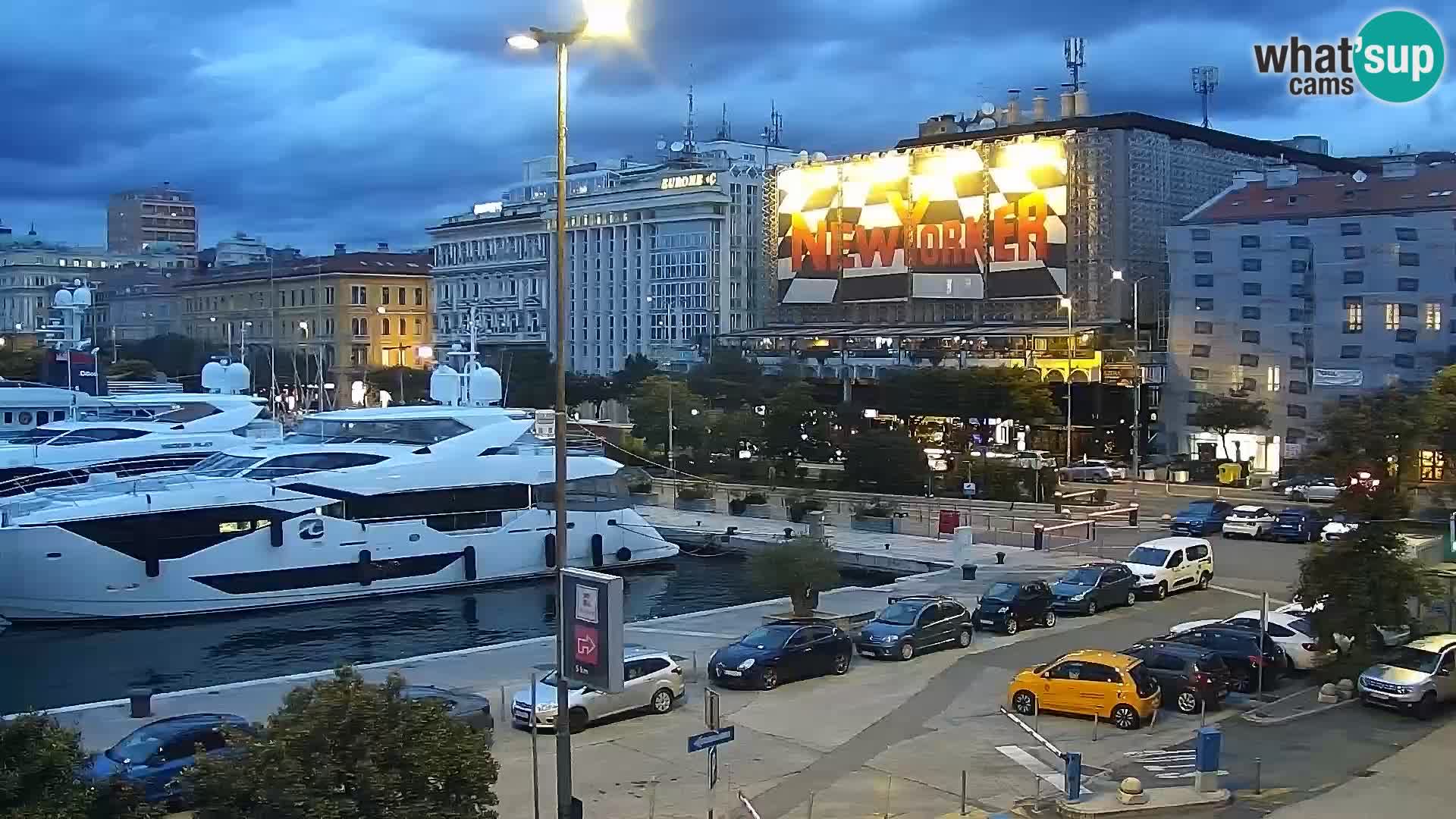 La Riva e la Marina a Rijeka (Fiume) – Live Webcam Croazia