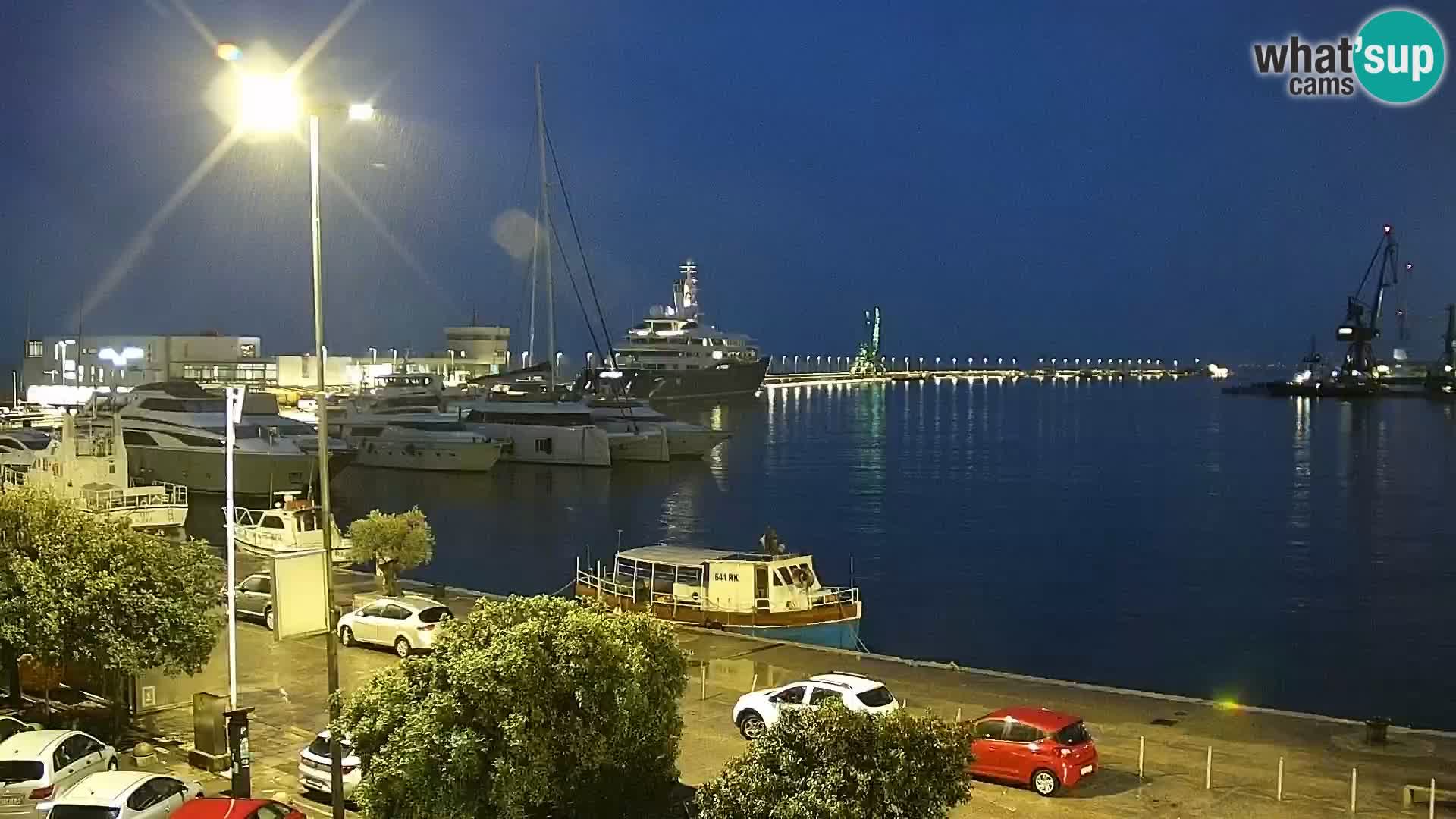 Die Riva und Marina in Rijeka – Live Webcam Kroatien