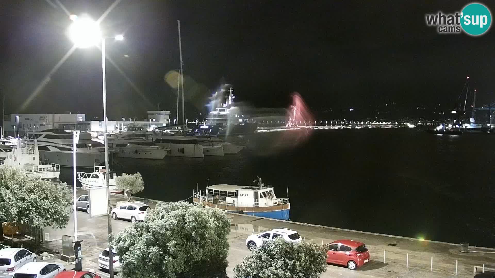 La Riva y Marina en Rijeka – Webcam en vivo Croacia