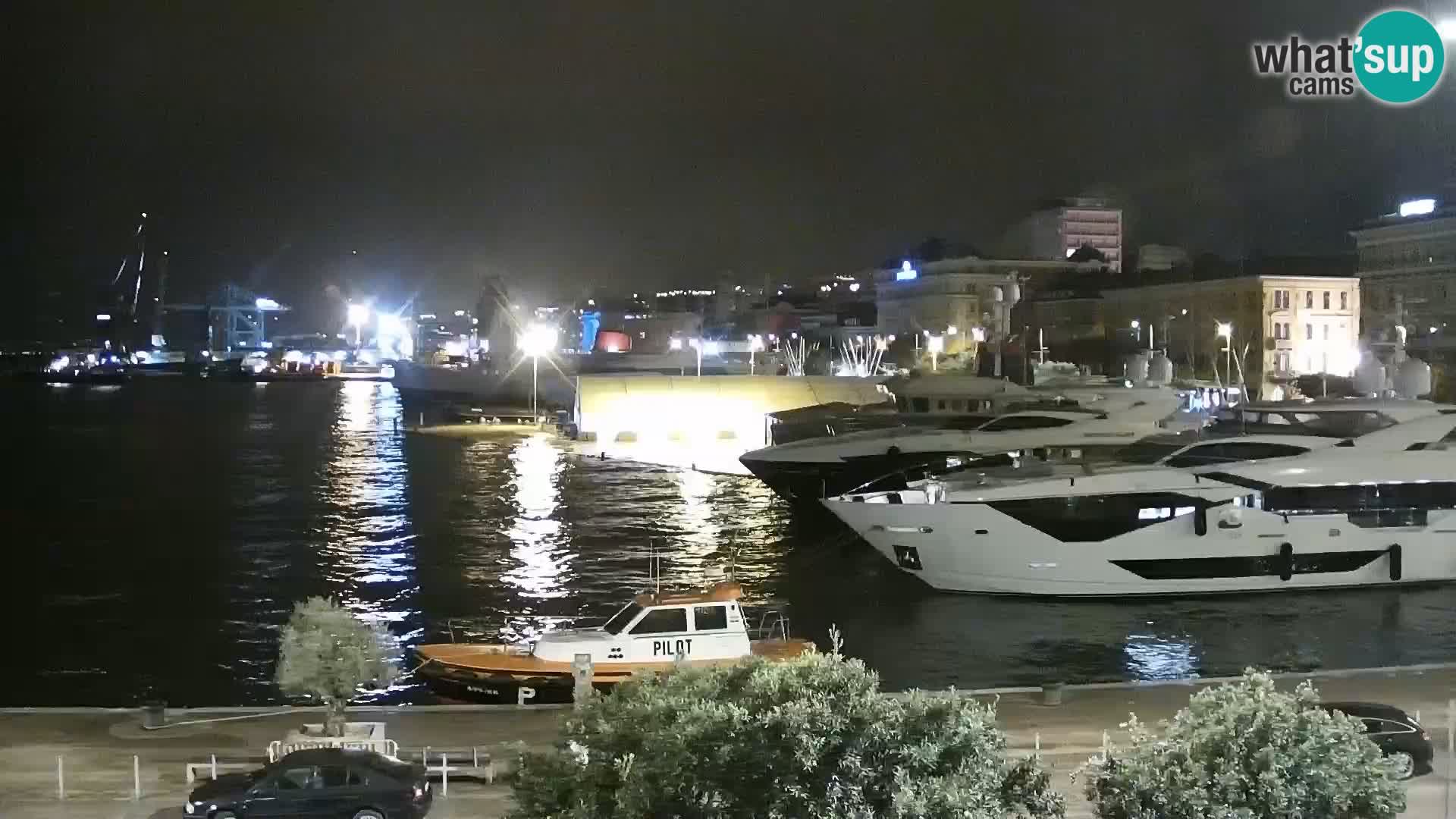 La Riva e la Marina a Rijeka (Fiume) – Live Webcam Croazia