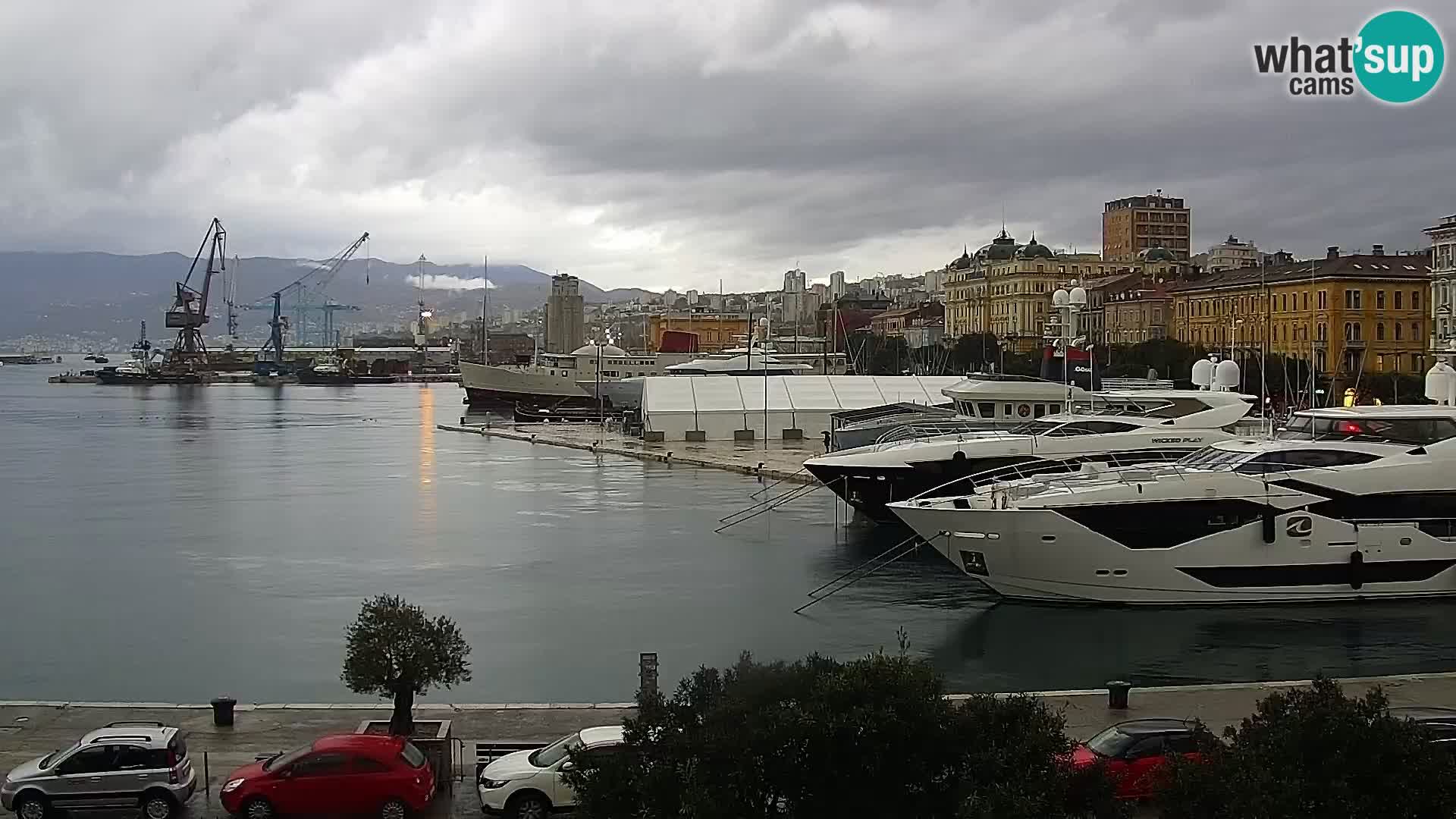 La Riva y Marina en Rijeka – Webcam en vivo Croacia