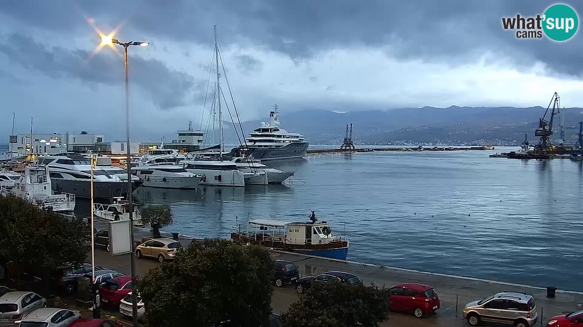 Die Riva und Marina in Rijeka – Live Webcam Kroatien