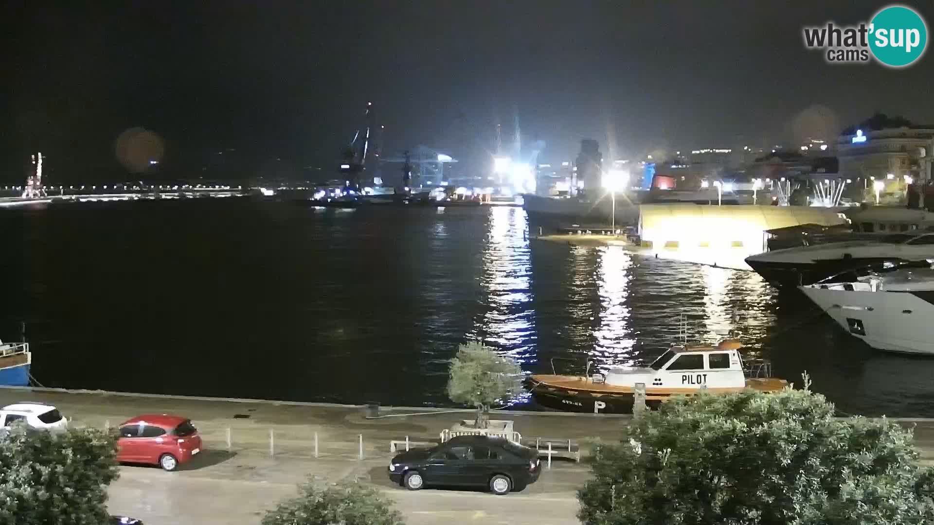 La Riva y Marina en Rijeka – Webcam en vivo Croacia