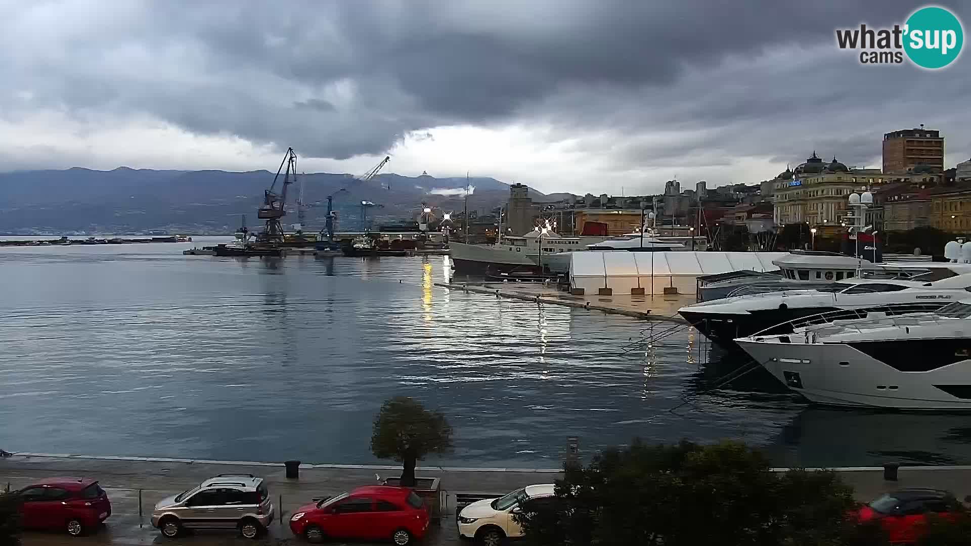 Die Riva und Marina in Rijeka – Live Webcam Kroatien