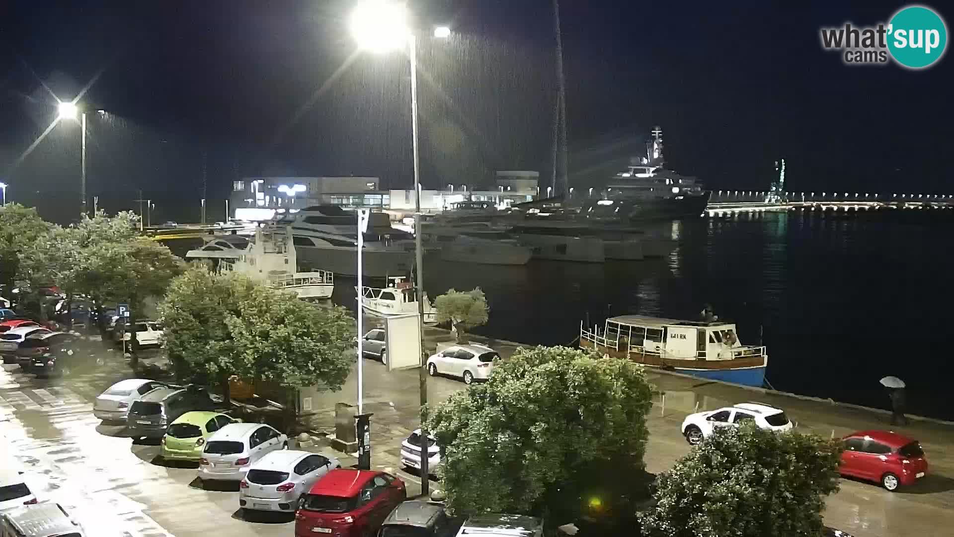 La Riva y Marina en Rijeka – Webcam en vivo Croacia