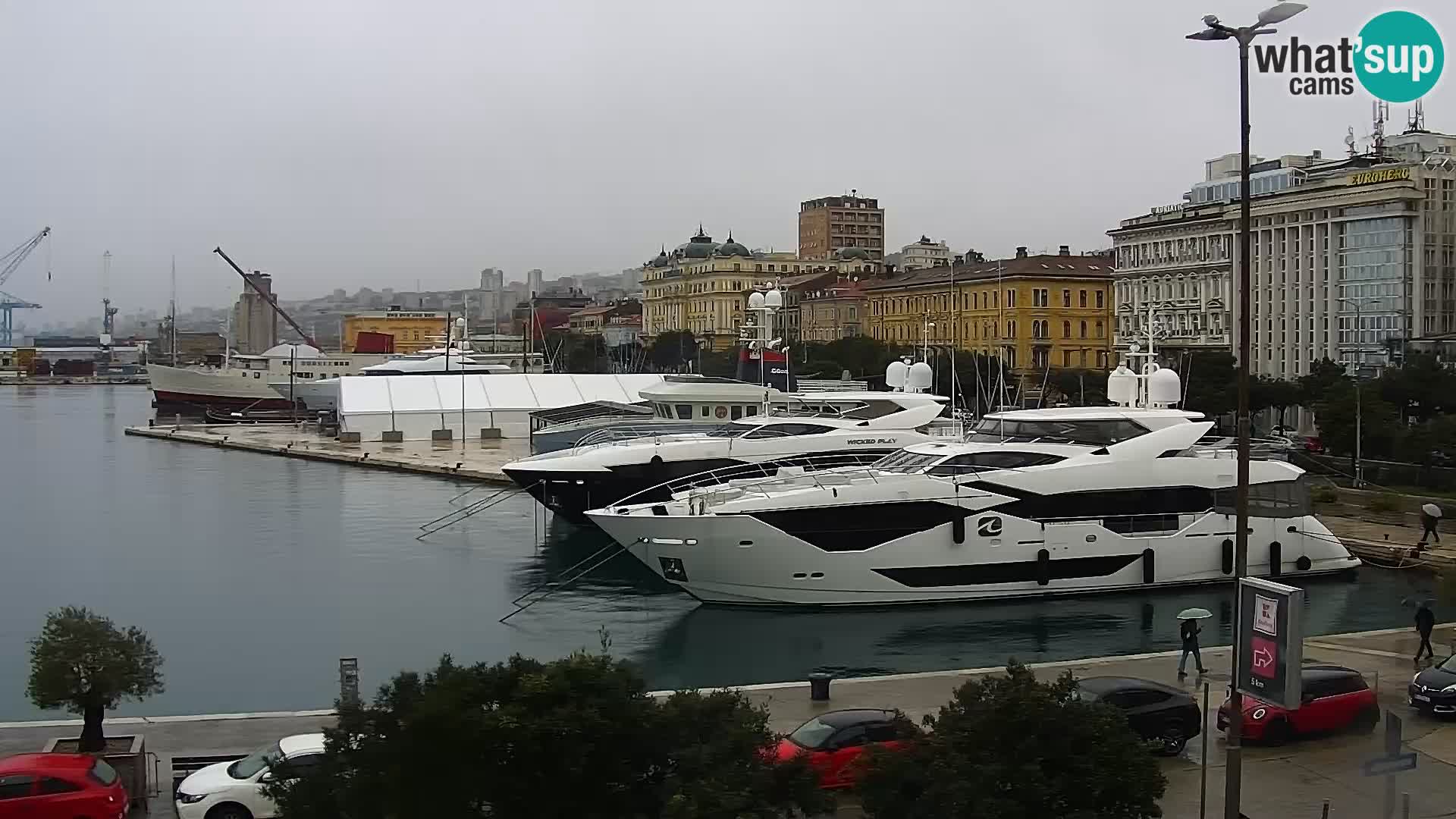 Die Riva und Marina in Rijeka – Live Webcam Kroatien