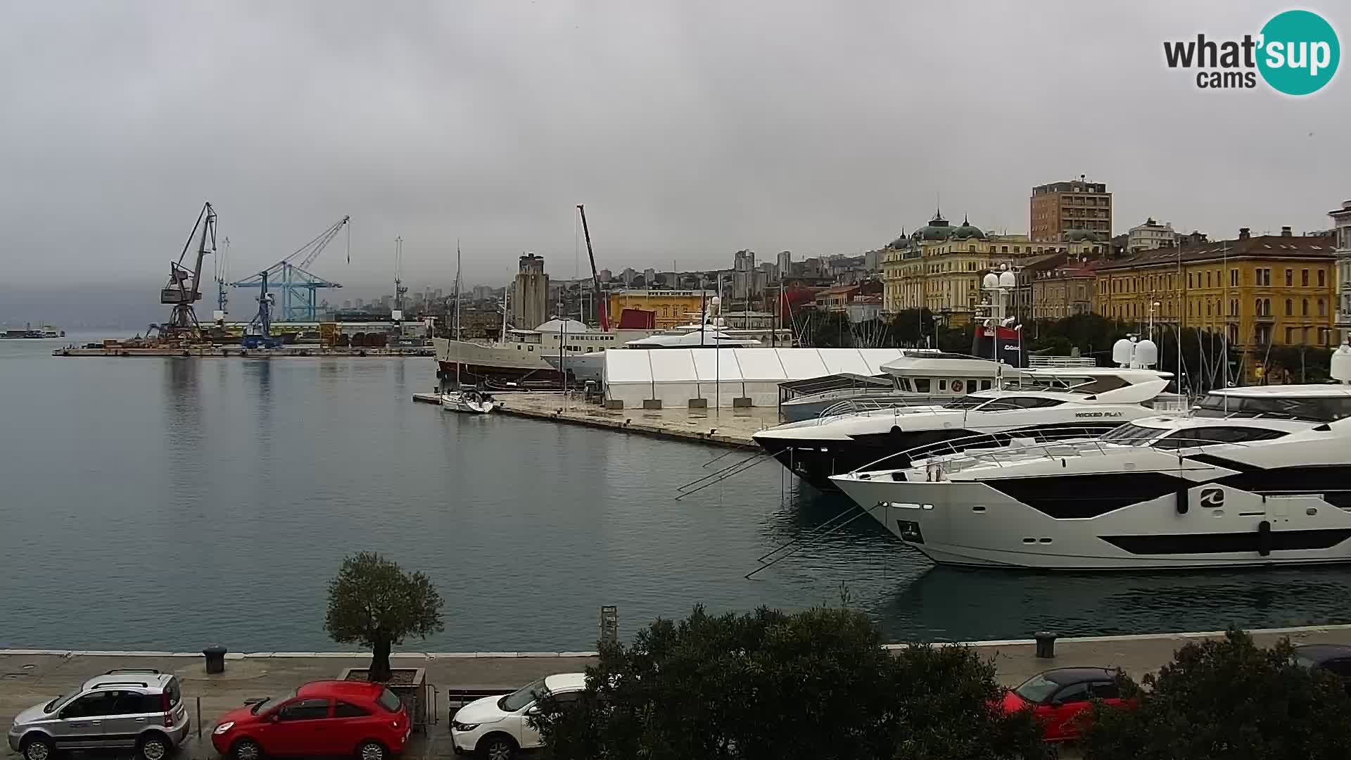 Die Riva und Marina in Rijeka – Live Webcam Kroatien