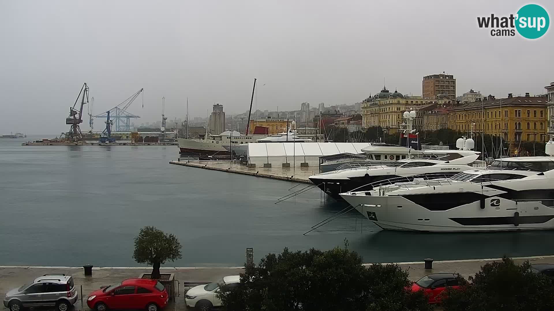 Die Riva und Marina in Rijeka – Live Webcam Kroatien