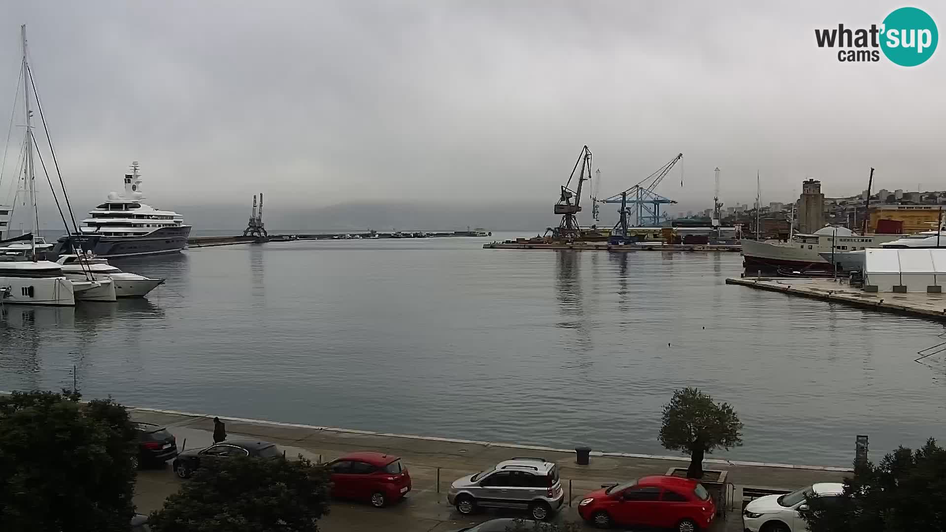 La Riva y Marina en Rijeka – Webcam en vivo Croacia