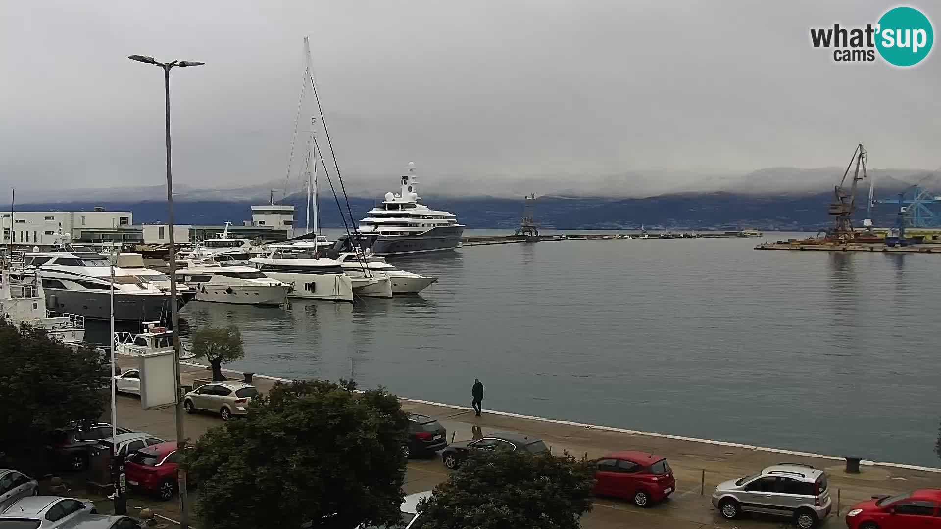 Die Riva und Marina in Rijeka – Live Webcam Kroatien