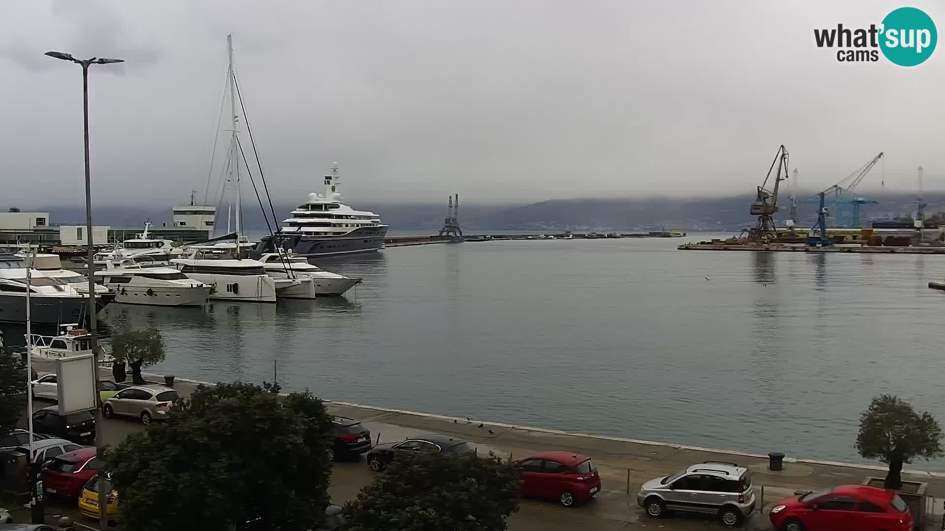 Die Riva und Marina in Rijeka – Live Webcam Kroatien