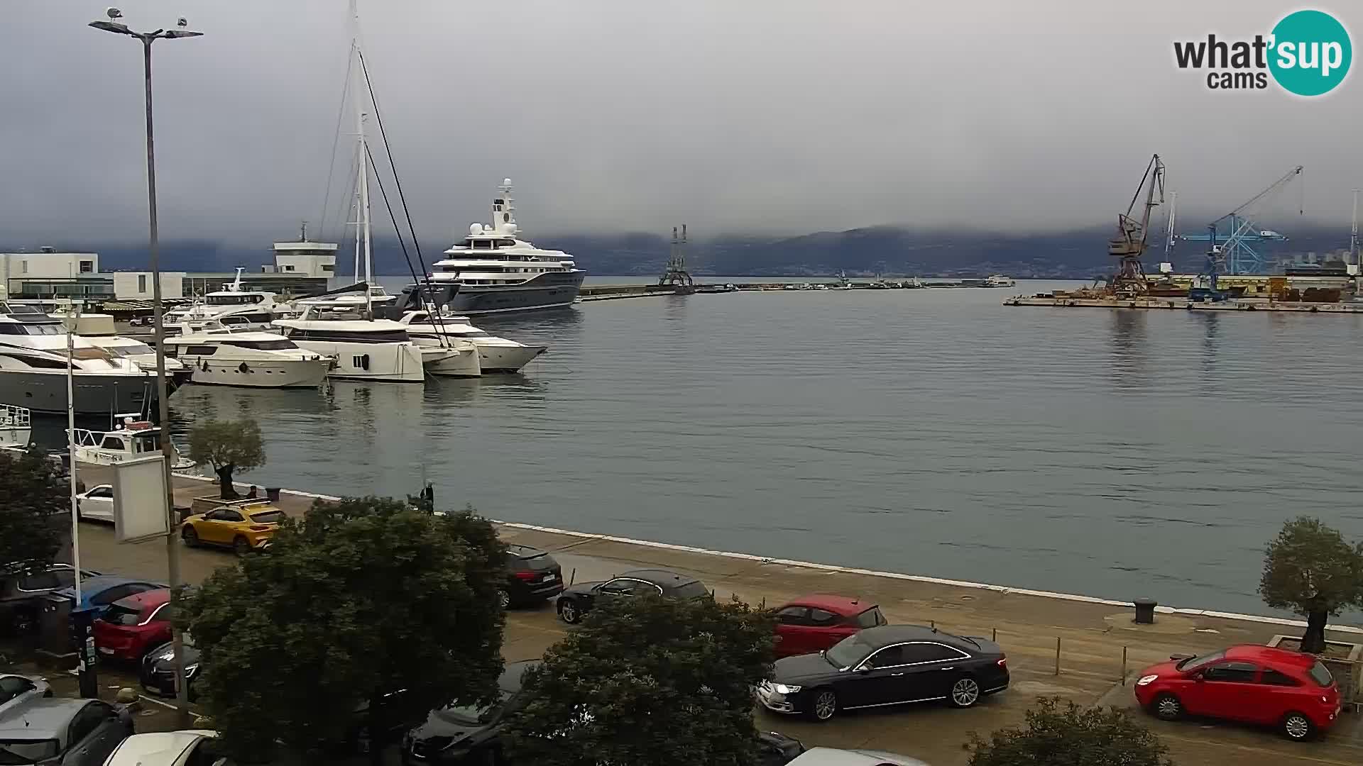 La Riva y Marina en Rijeka – Webcam en vivo Croacia