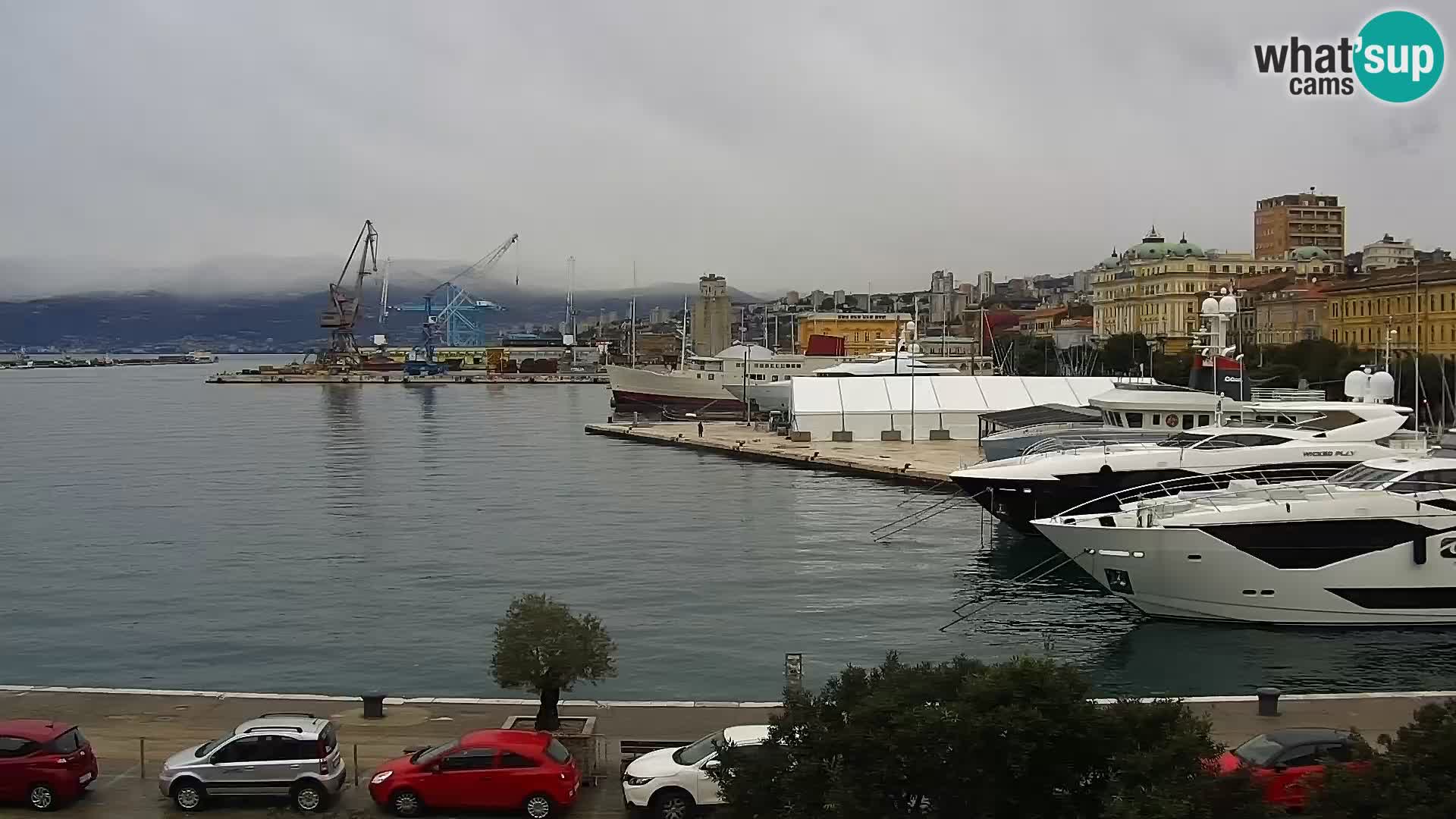 Die Riva und Marina in Rijeka – Live Webcam Kroatien