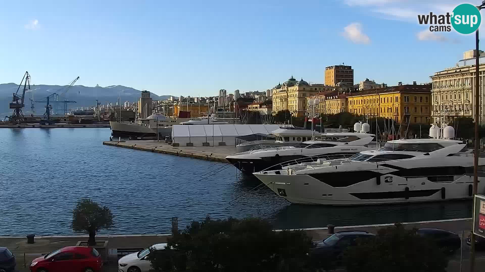 La Riva y Marina en Rijeka – Webcam en vivo Croacia