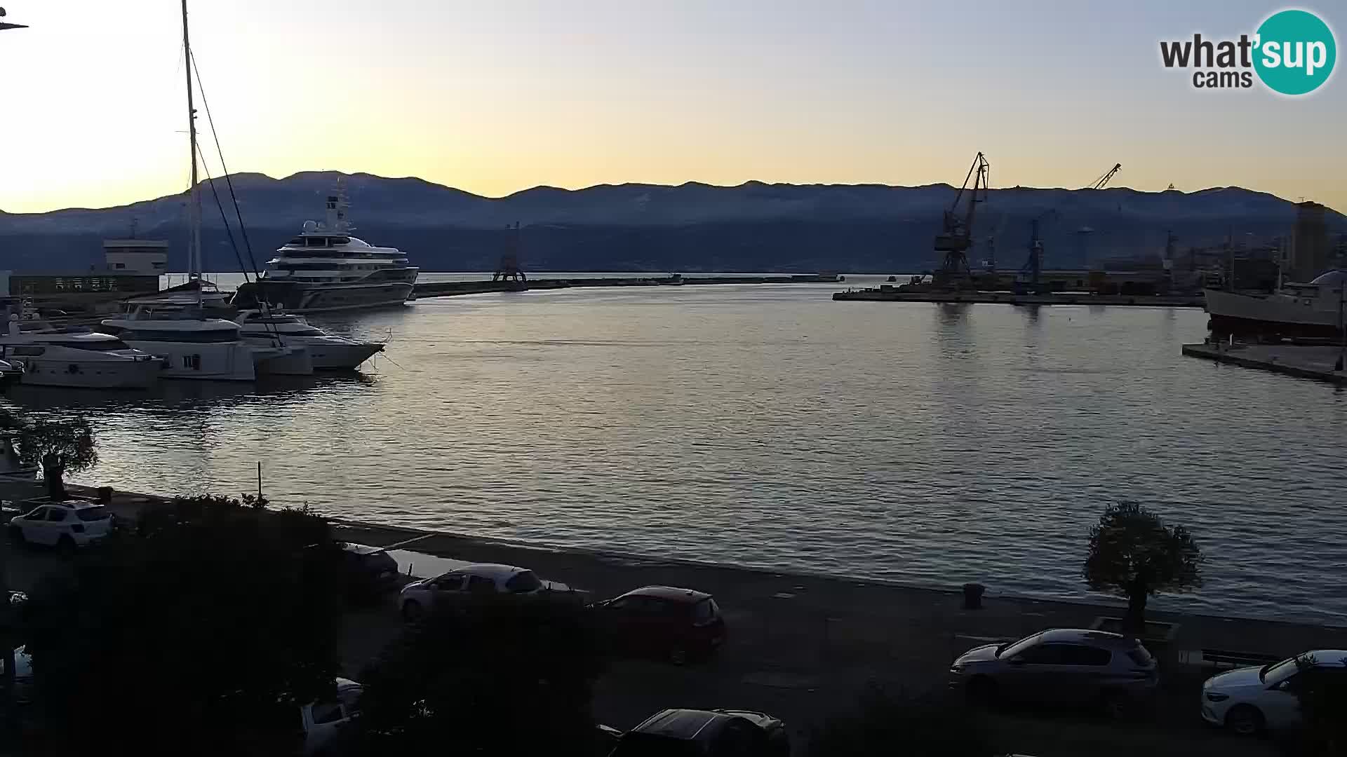 La Riva e la Marina a Rijeka (Fiume) – Live Webcam Croazia