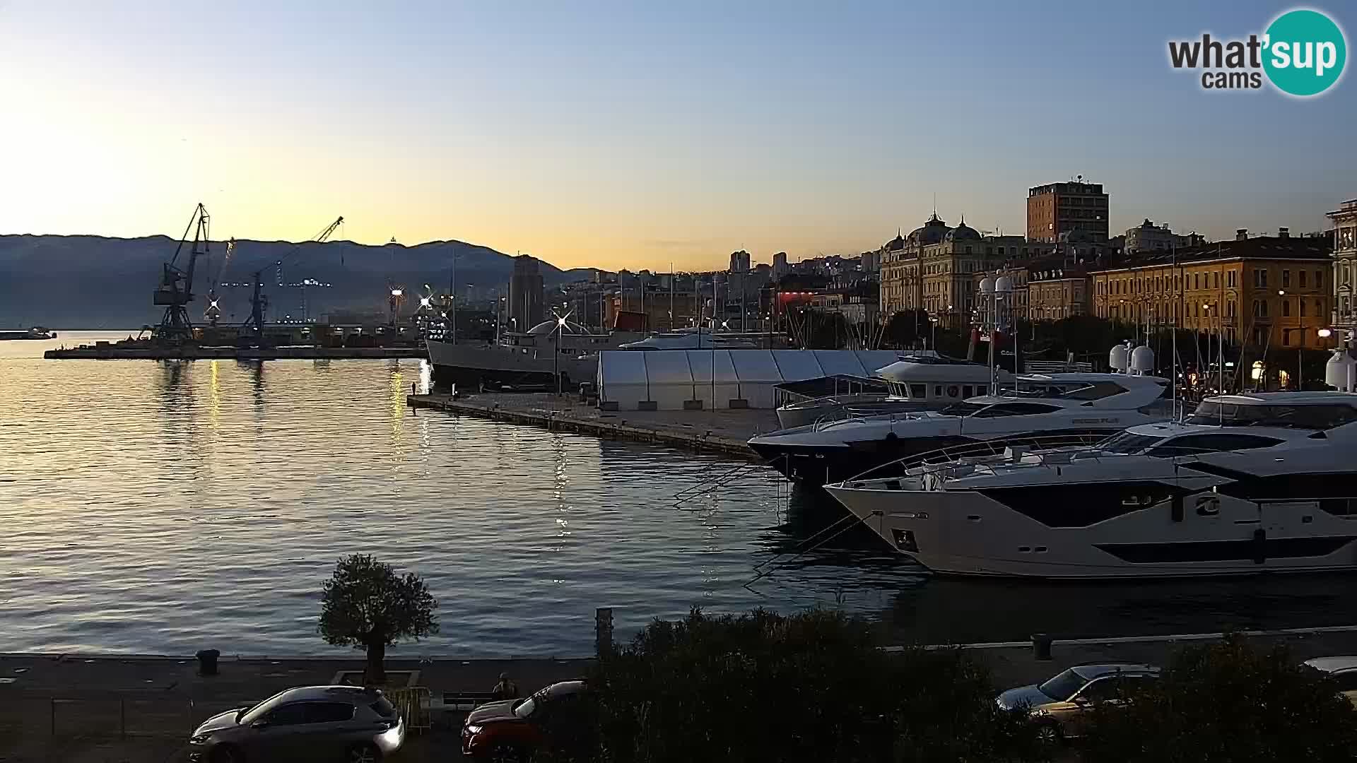 Die Riva und Marina in Rijeka – Live Webcam Kroatien