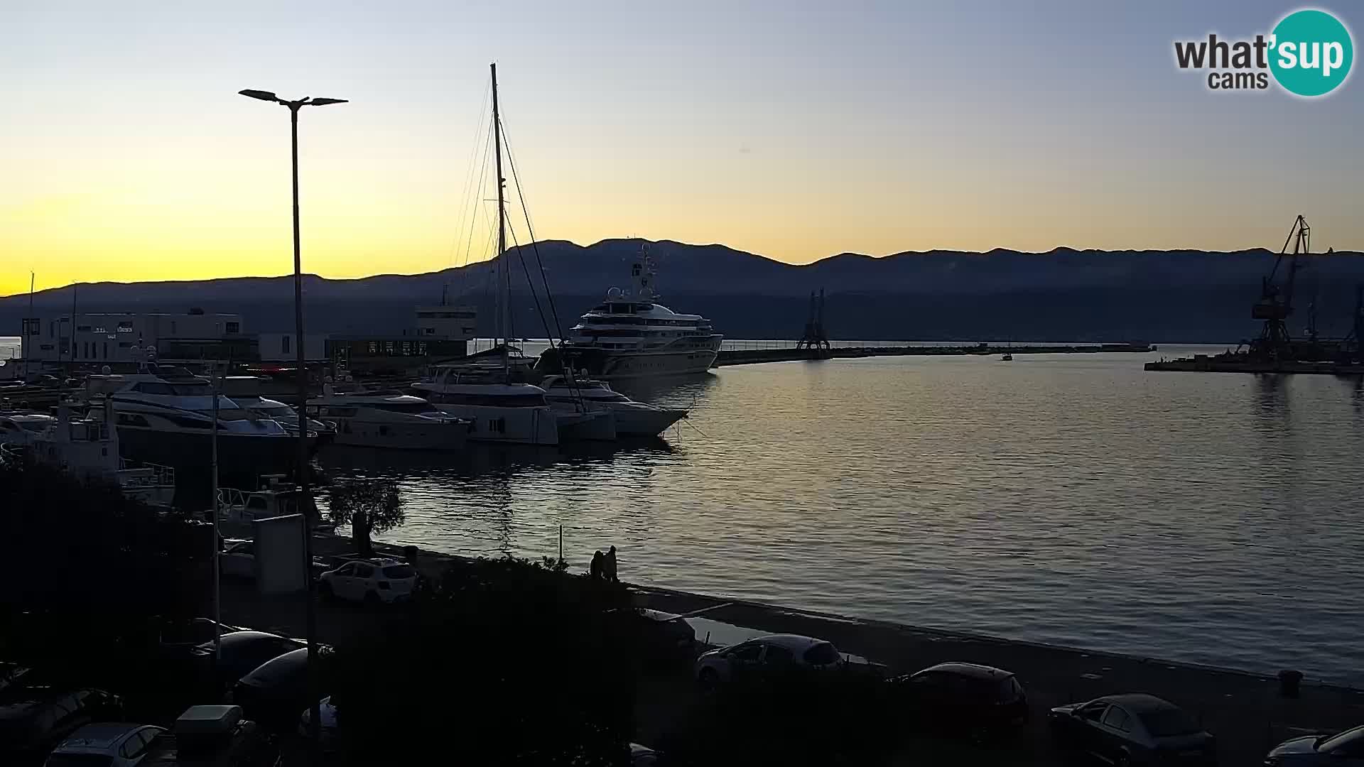 La Riva e la Marina a Rijeka (Fiume) – Live Webcam Croazia