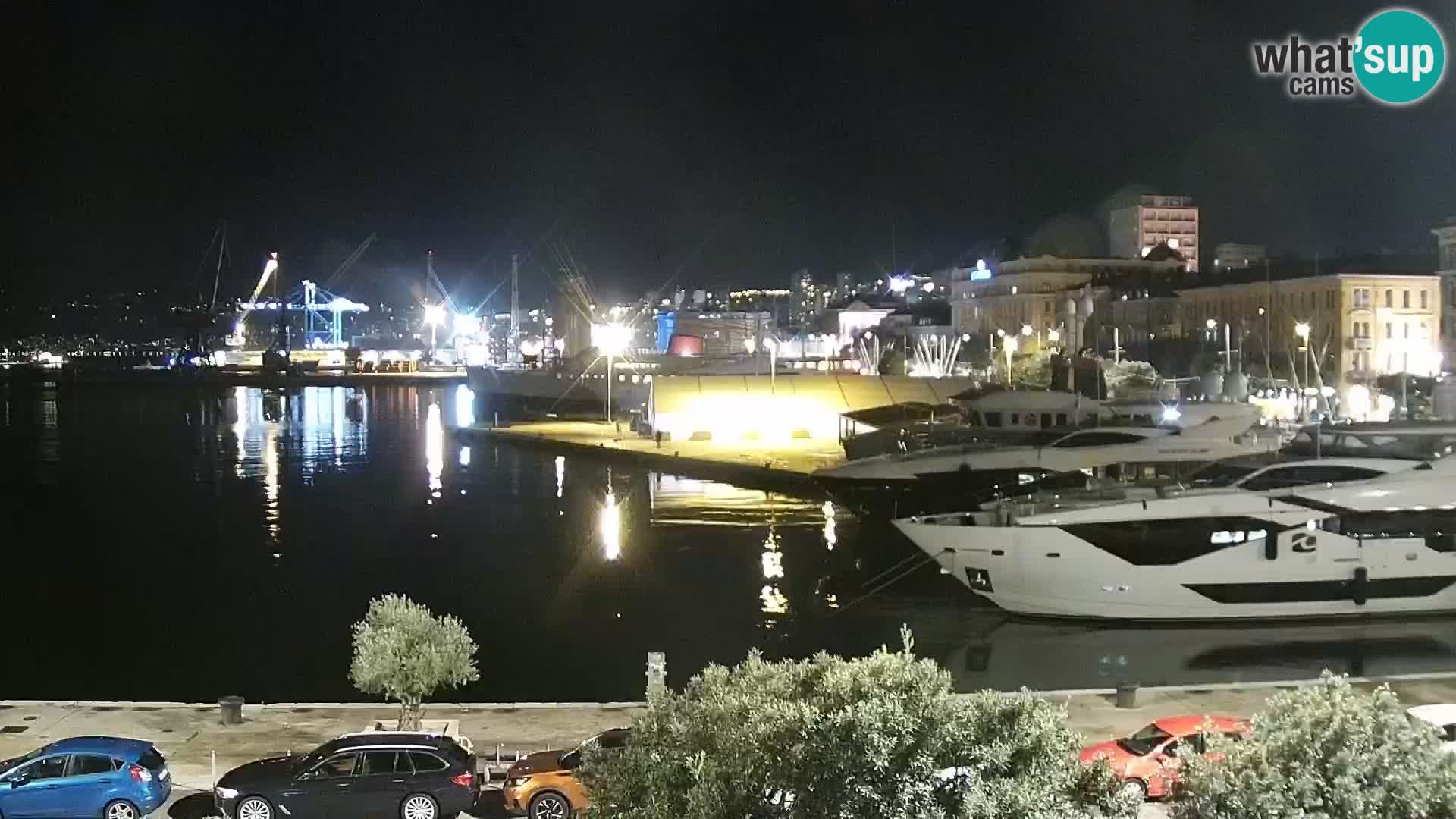 La Riva y Marina en Rijeka – Webcam en vivo Croacia