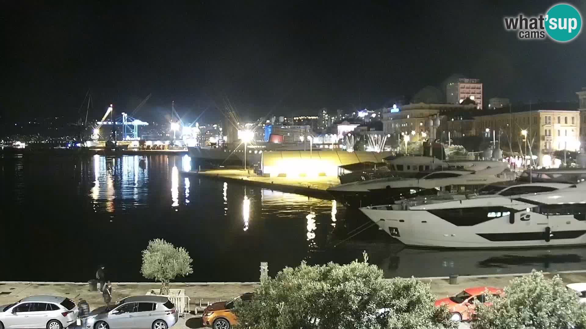 La Riva y Marina en Rijeka – Webcam en vivo Croacia