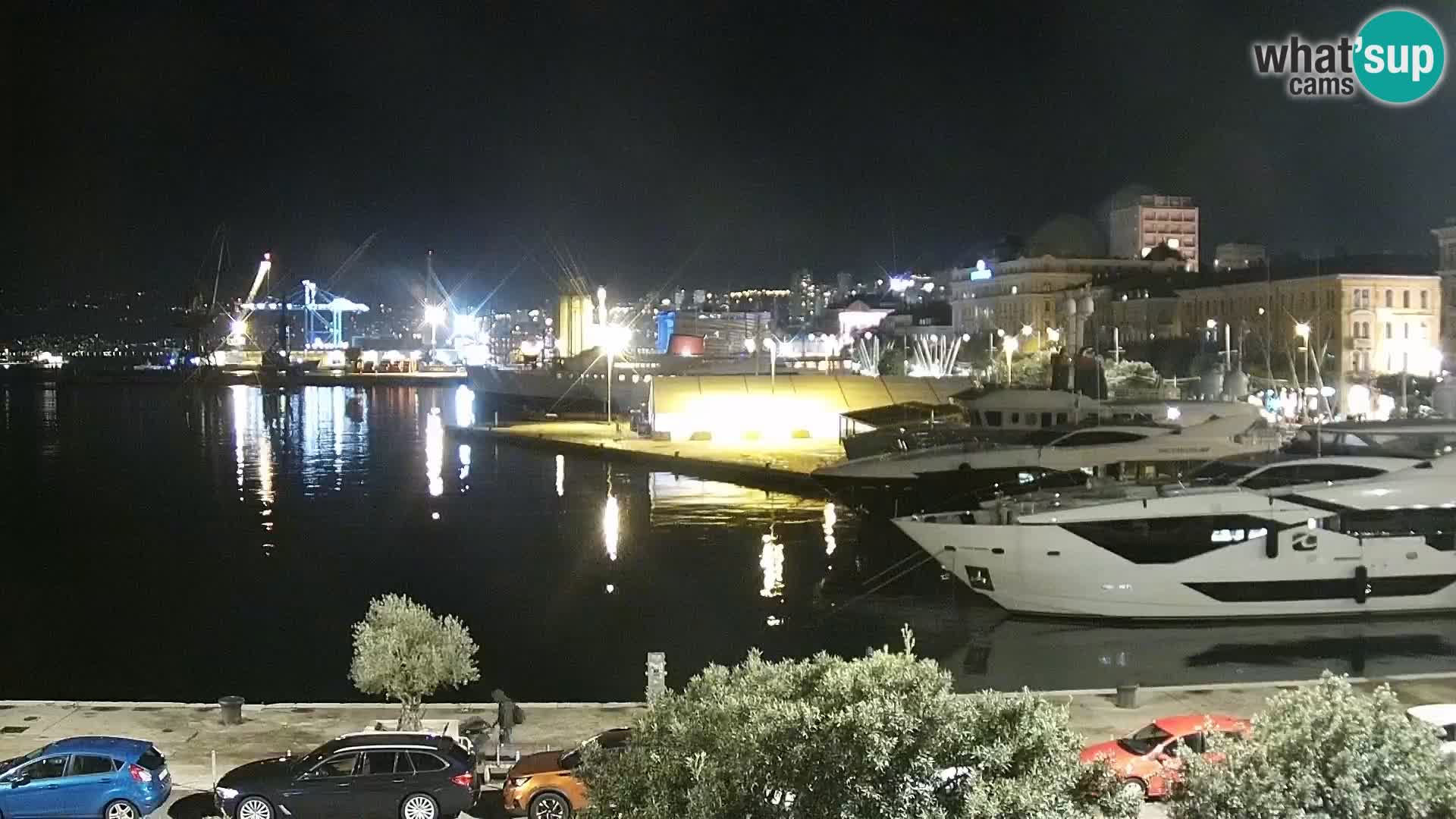 La Riva y Marina en Rijeka – Webcam en vivo Croacia