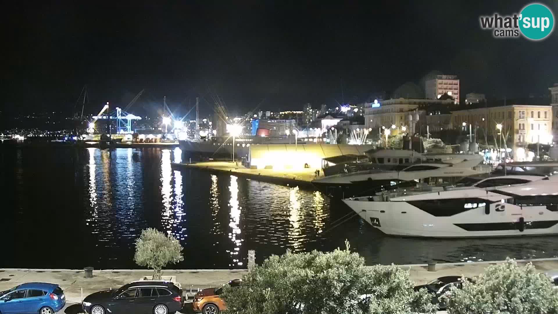 La Riva y Marina en Rijeka – Webcam en vivo Croacia