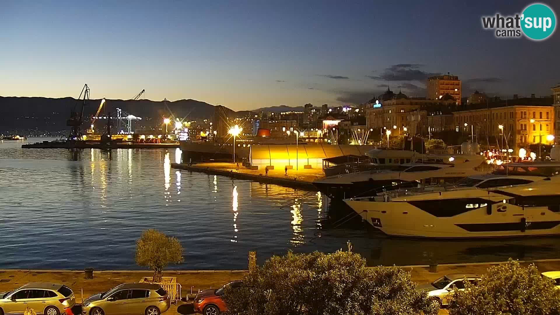 Die Riva und Marina in Rijeka – Live Webcam Kroatien