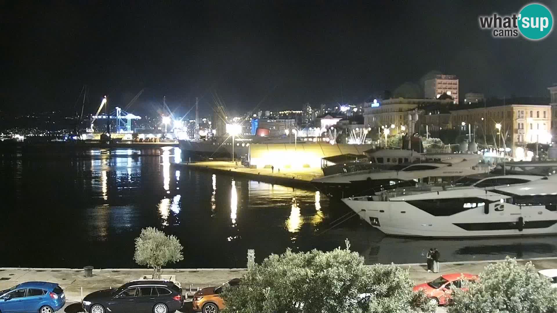 La Riva y Marina en Rijeka – Webcam en vivo Croacia