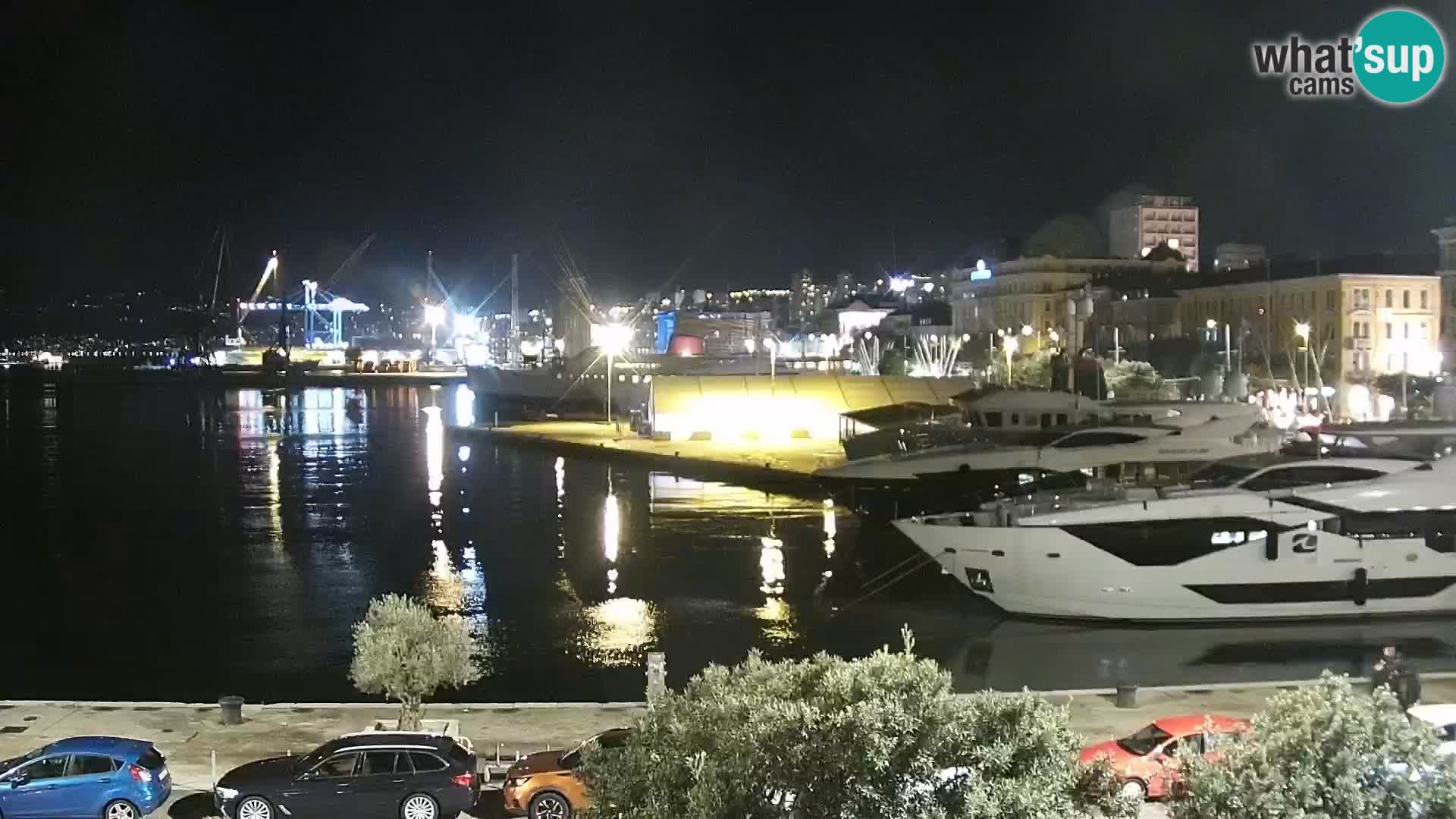 La Riva y Marina en Rijeka – Webcam en vivo Croacia