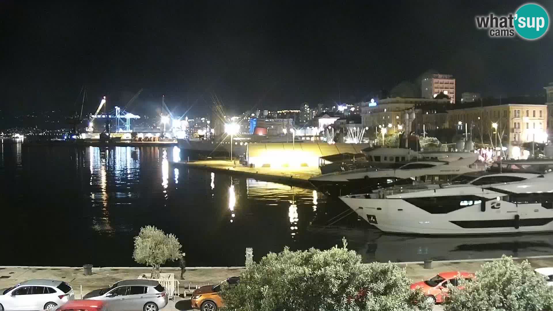 La Riva y Marina en Rijeka – Webcam en vivo Croacia