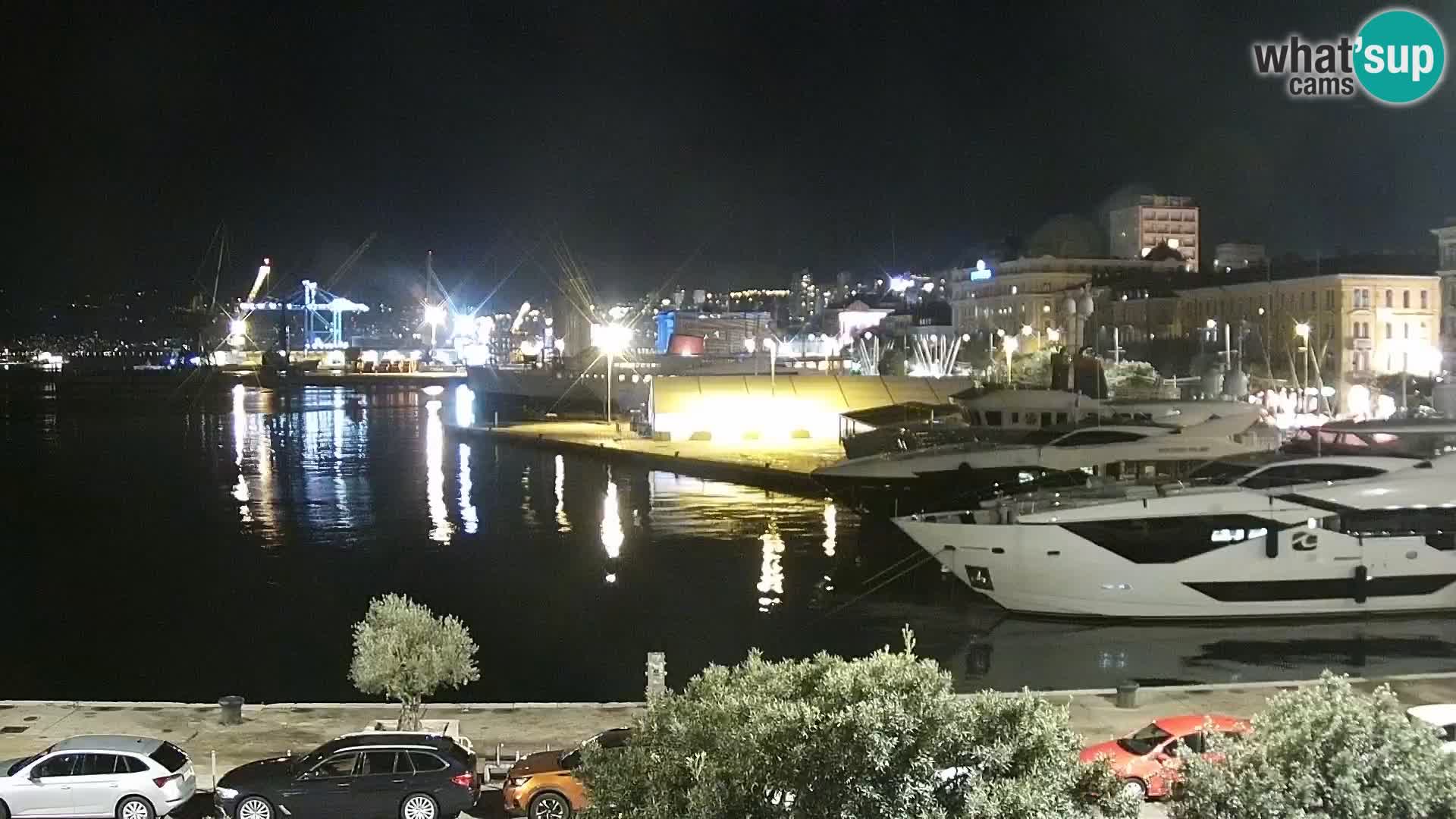 Die Riva und Marina in Rijeka – Live Webcam Kroatien