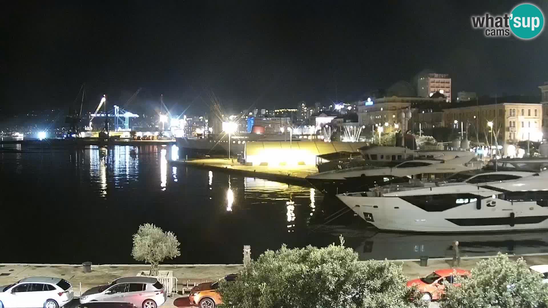 La Riva y Marina en Rijeka – Webcam en vivo Croacia