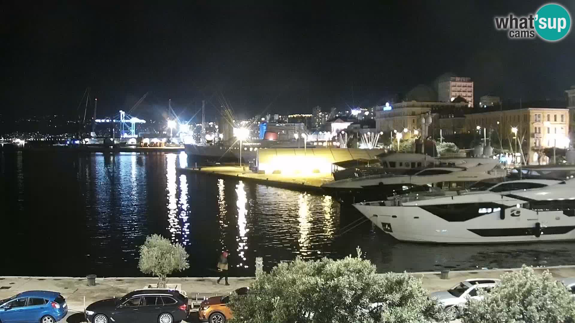 La Riva y Marina en Rijeka – Webcam en vivo Croacia