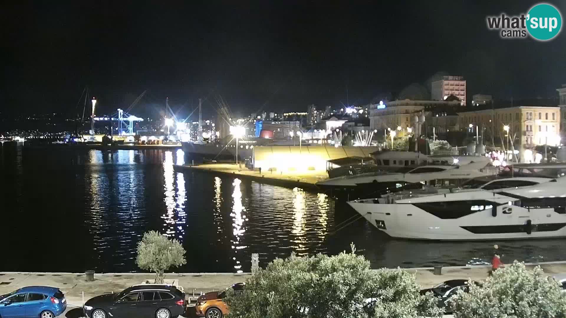 La Riva y Marina en Rijeka – Webcam en vivo Croacia