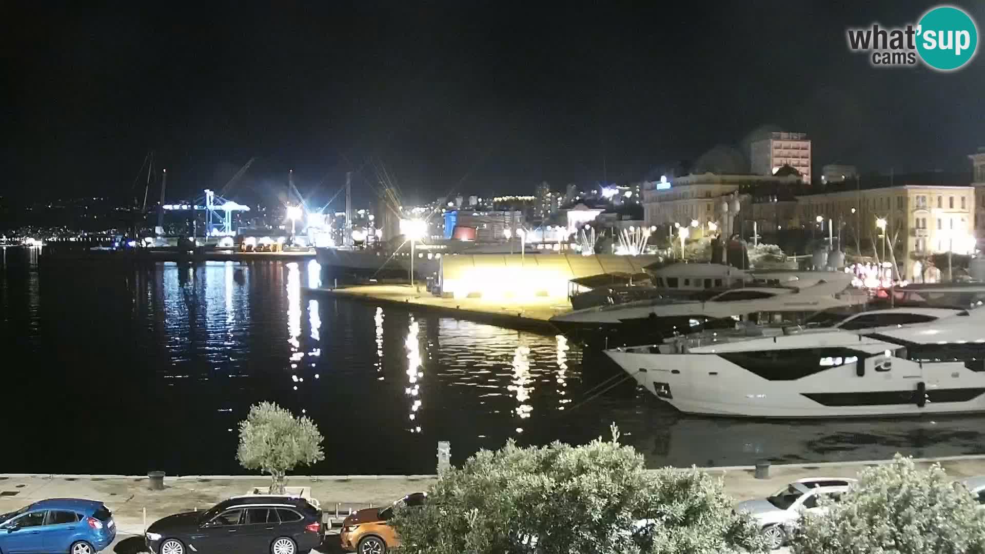 La Riva y Marina en Rijeka – Webcam en vivo Croacia