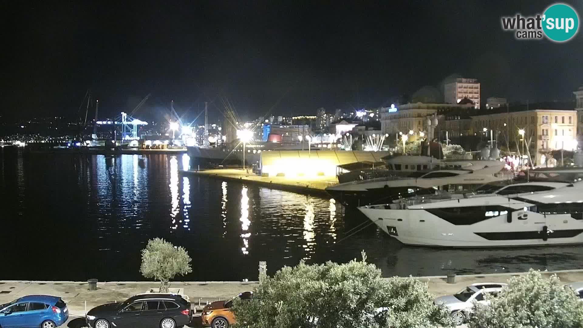 La Riva e la Marina a Rijeka (Fiume) – Live Webcam Croazia