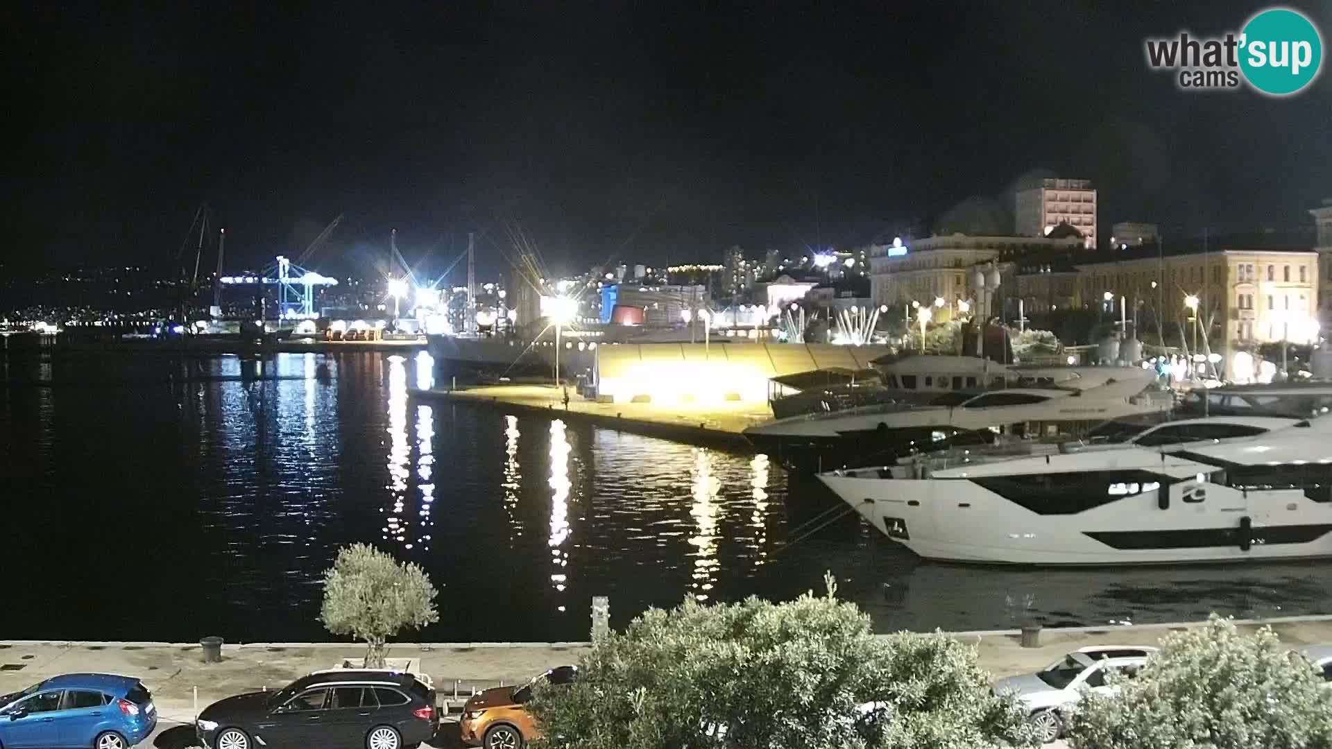 La Riva y Marina en Rijeka – Webcam en vivo Croacia