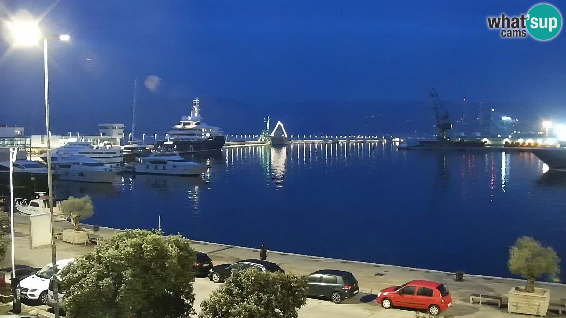 La Riva y Marina en Rijeka – Webcam en vivo Croacia