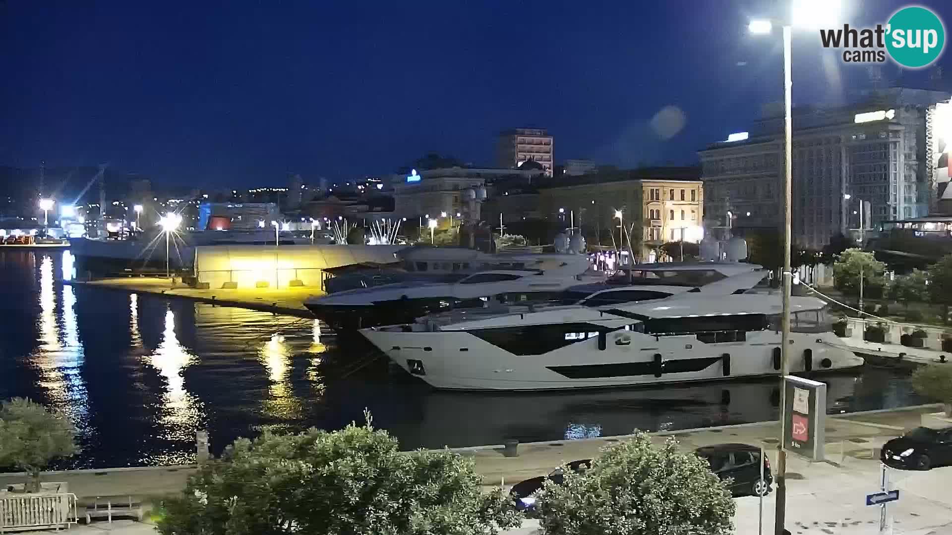 La Riva y Marina en Rijeka – Webcam en vivo Croacia