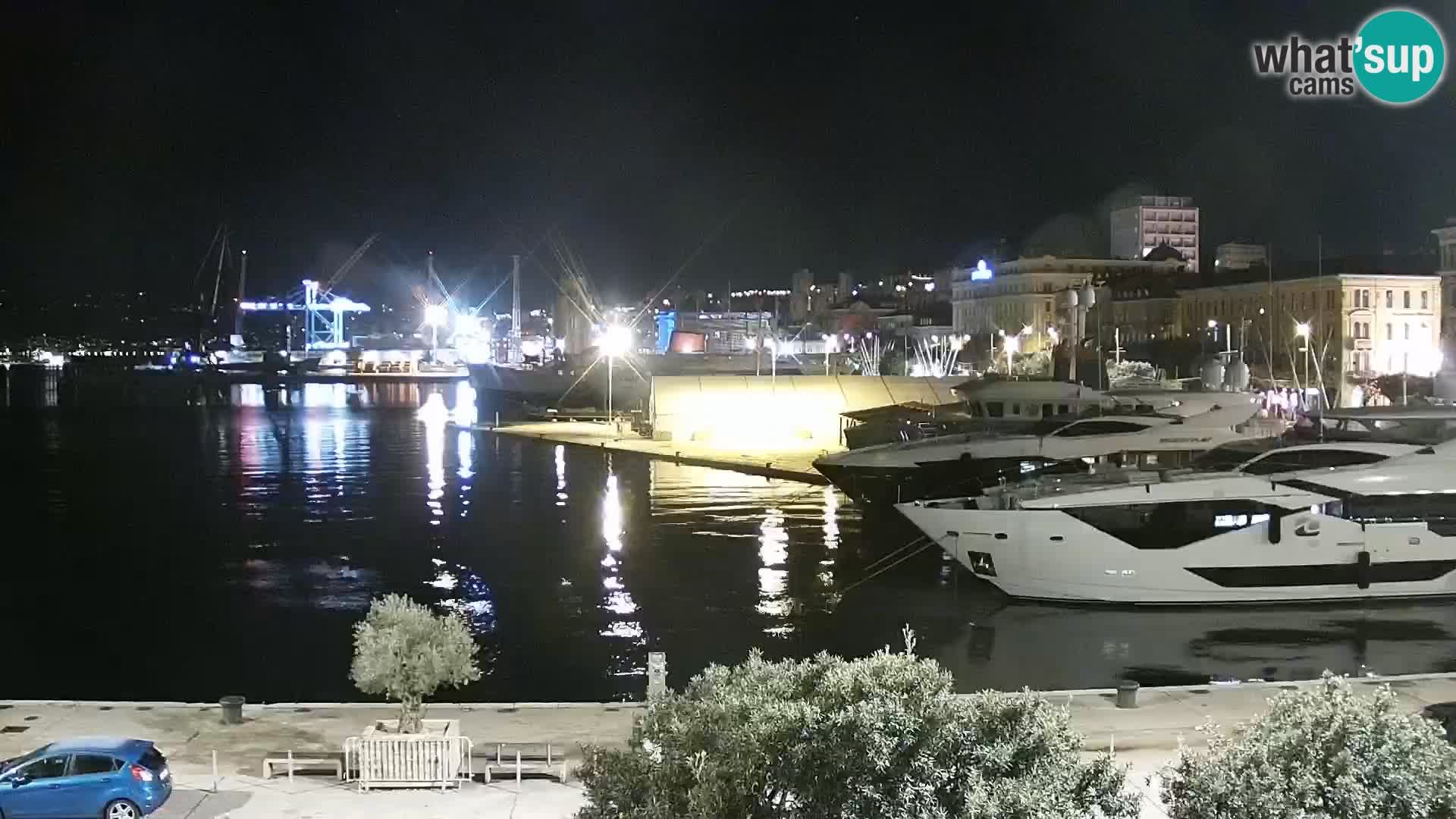 La Riva y Marina en Rijeka – Webcam en vivo Croacia