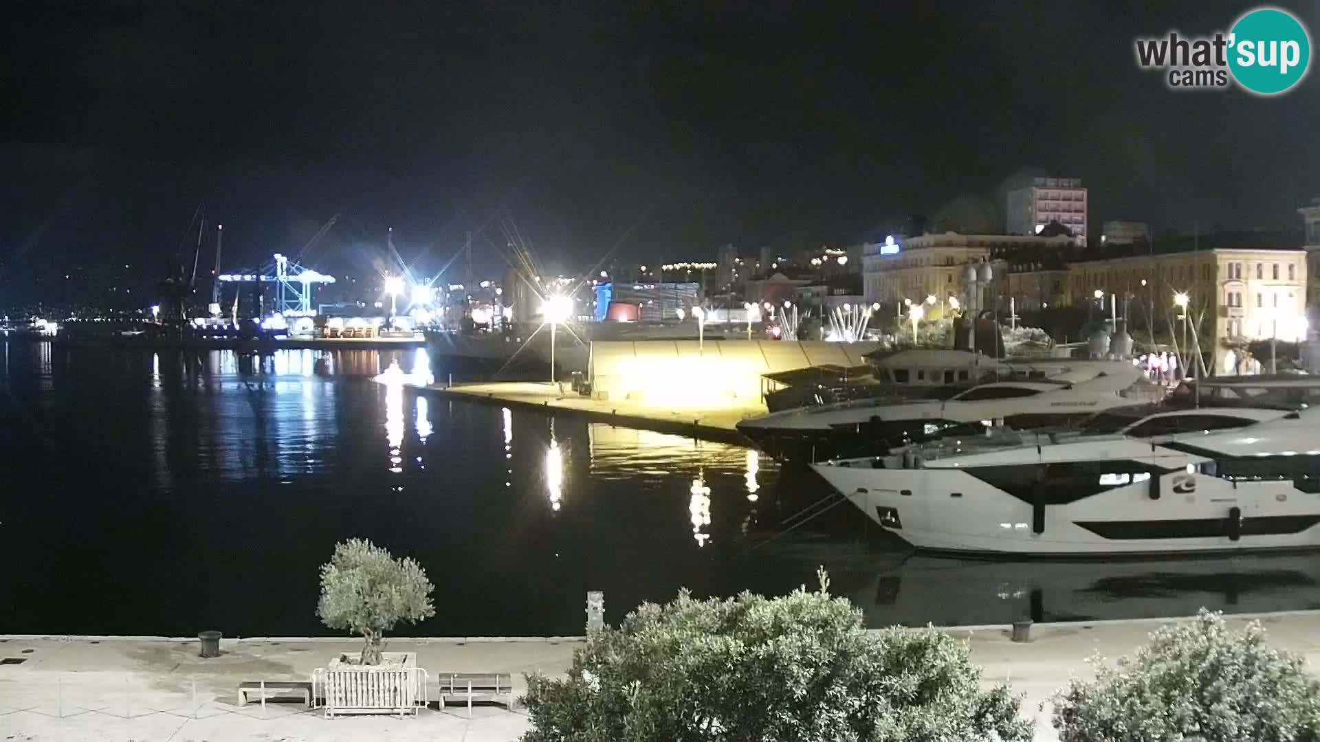 La Riva y Marina en Rijeka – Webcam en vivo Croacia