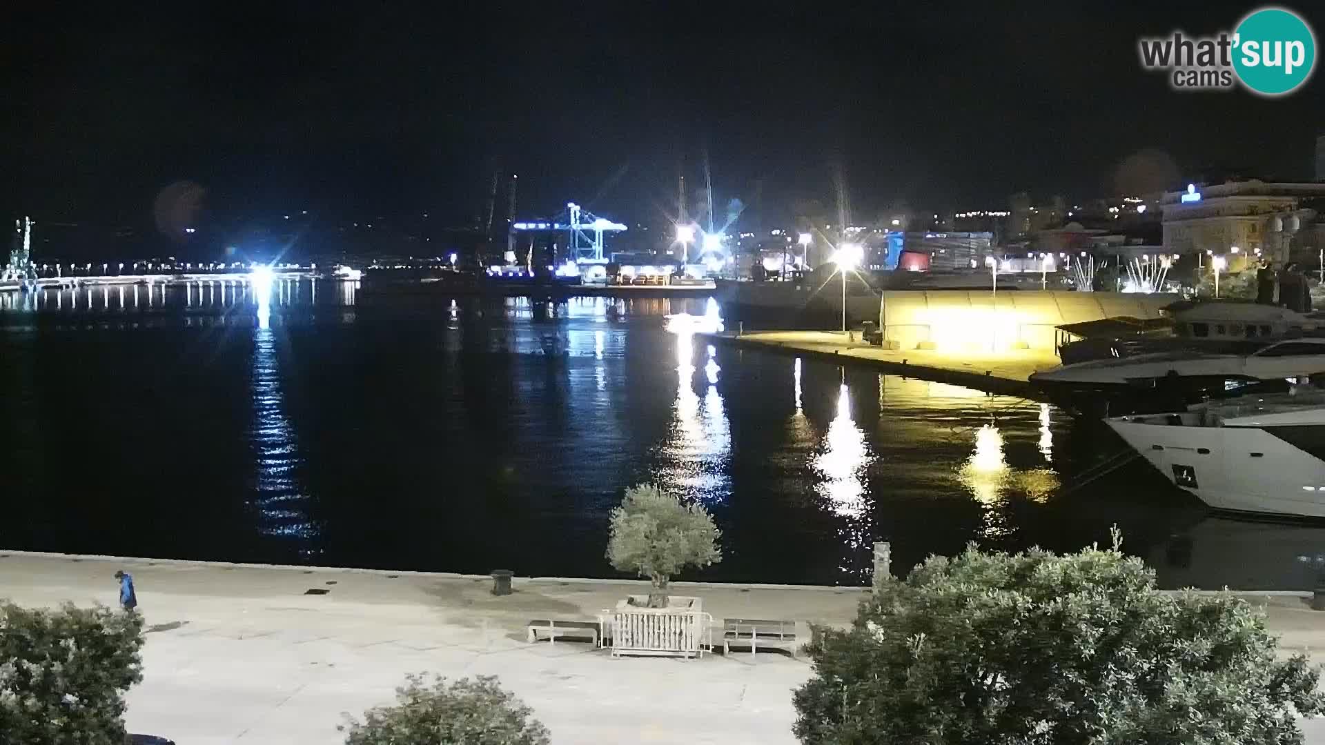 Die Riva und Marina in Rijeka – Live Webcam Kroatien