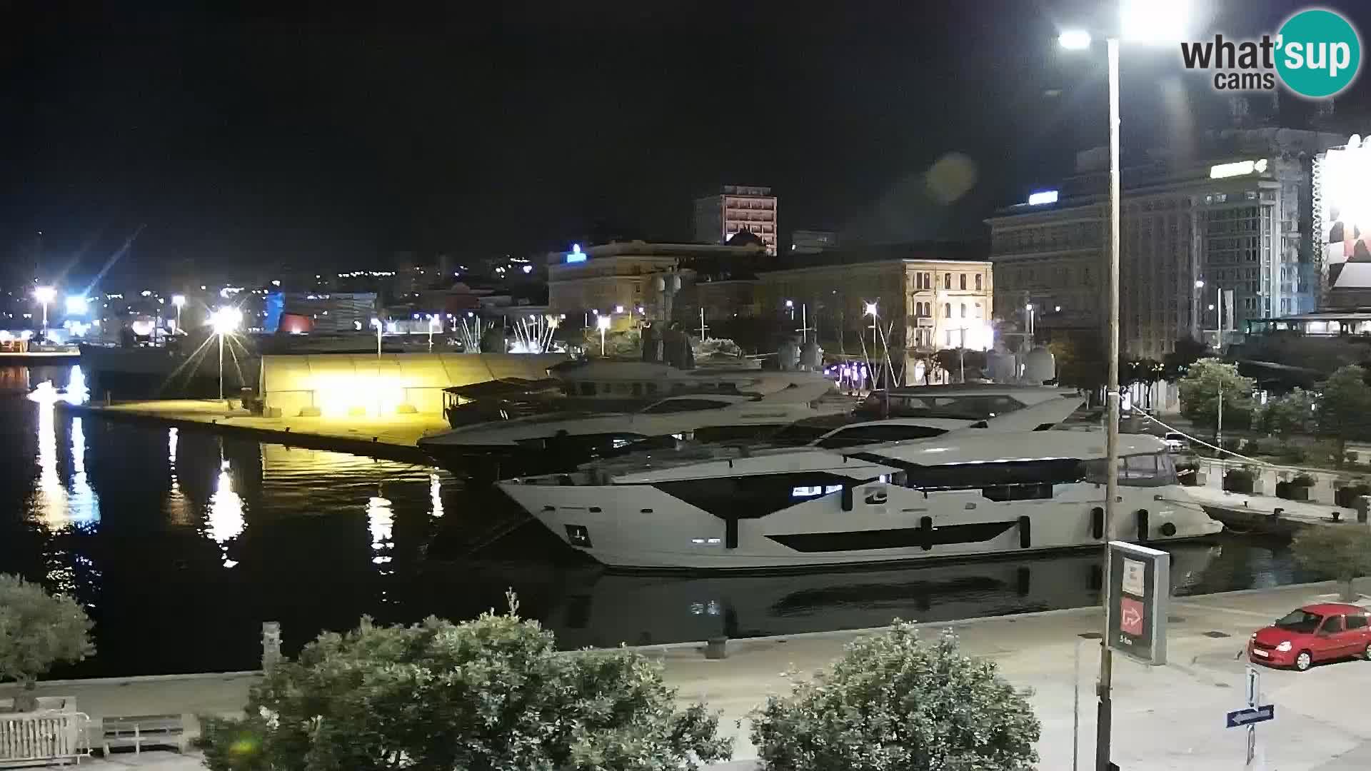 La Riva y Marina en Rijeka – Webcam en vivo Croacia